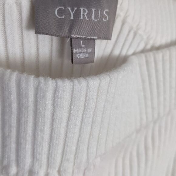 Knit pleated midi Skirt color block black and white Large NWOT - Picture 4 of 9